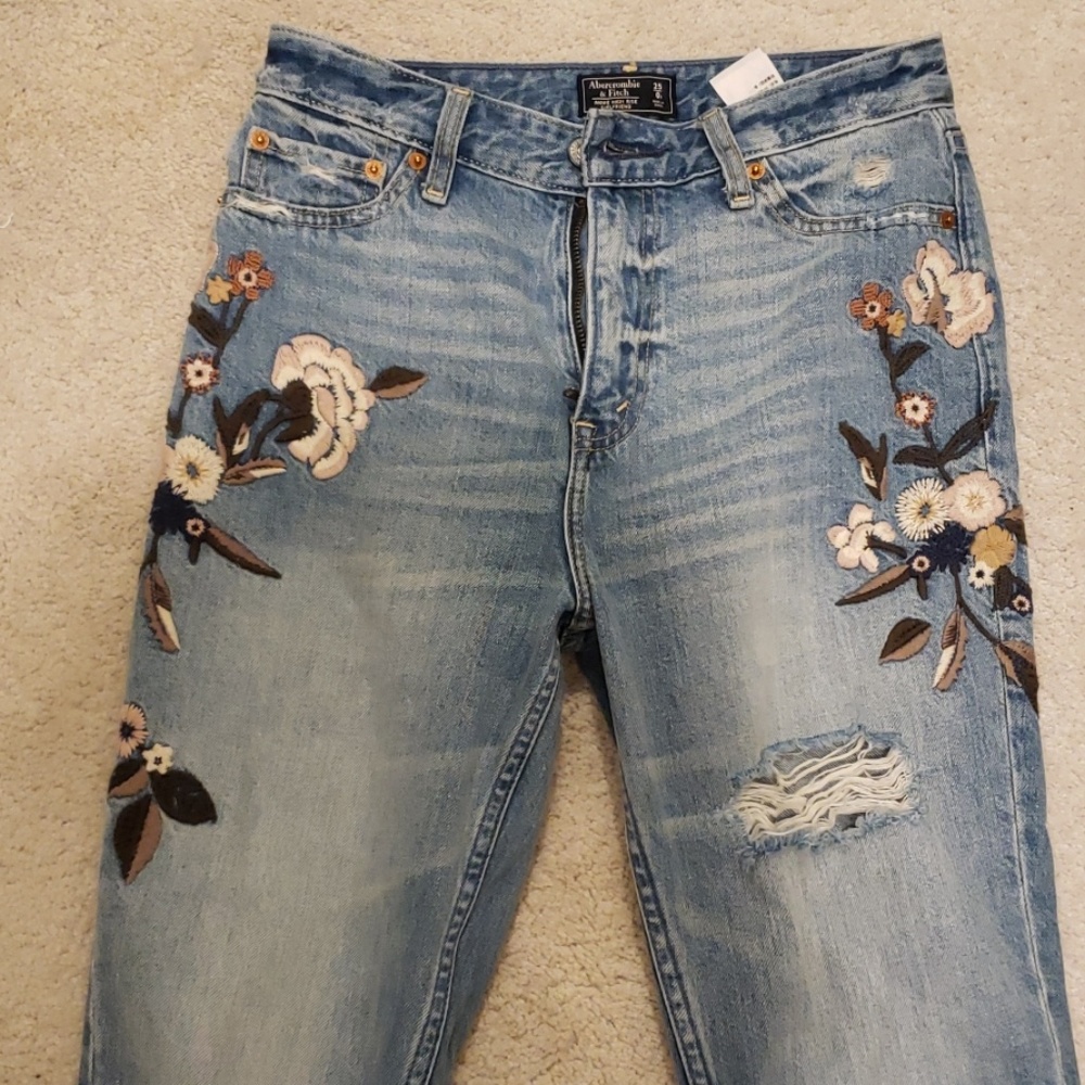 Annie high rise embroidered jeans